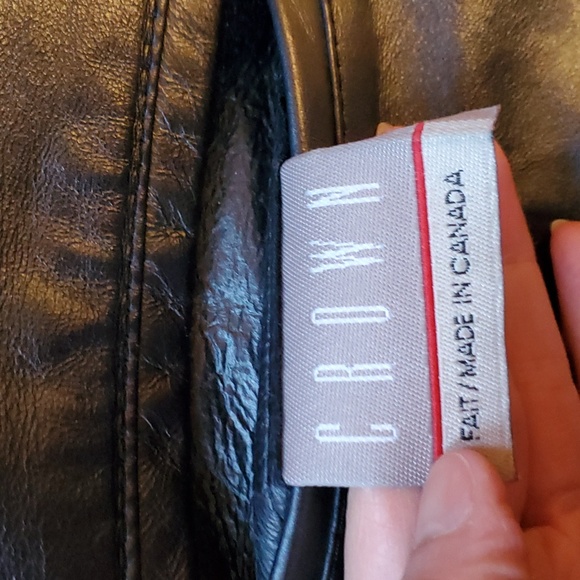 Vintage reversible black leather and suede coat - Picture 13 of 14